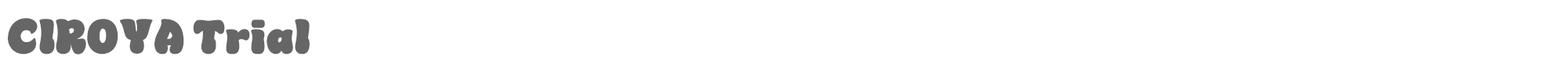 Sample characters Ciroya Font